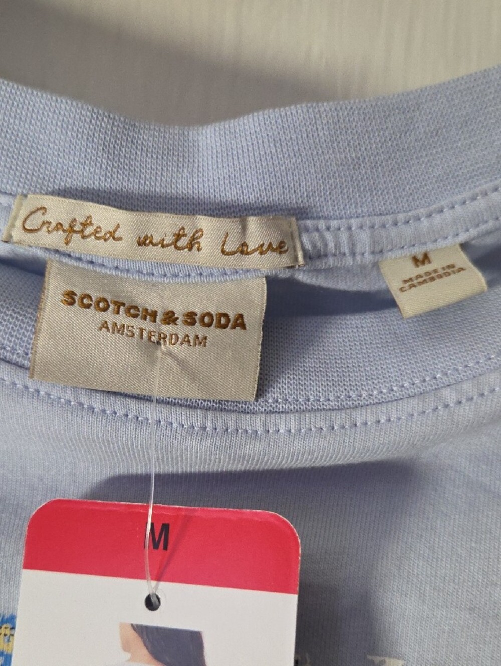 Scotch & Soda Pastel Blue Floral 'LOVE' Tee - Picture 3 of 3